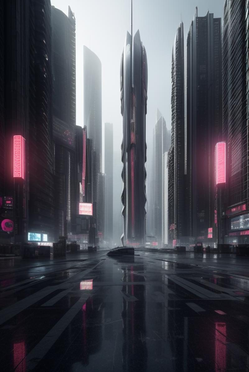 19105-950431964-modern architecture style, photo realistic, hyper detailed photo, clean sky, ruined city, cyberpunk,rain.png